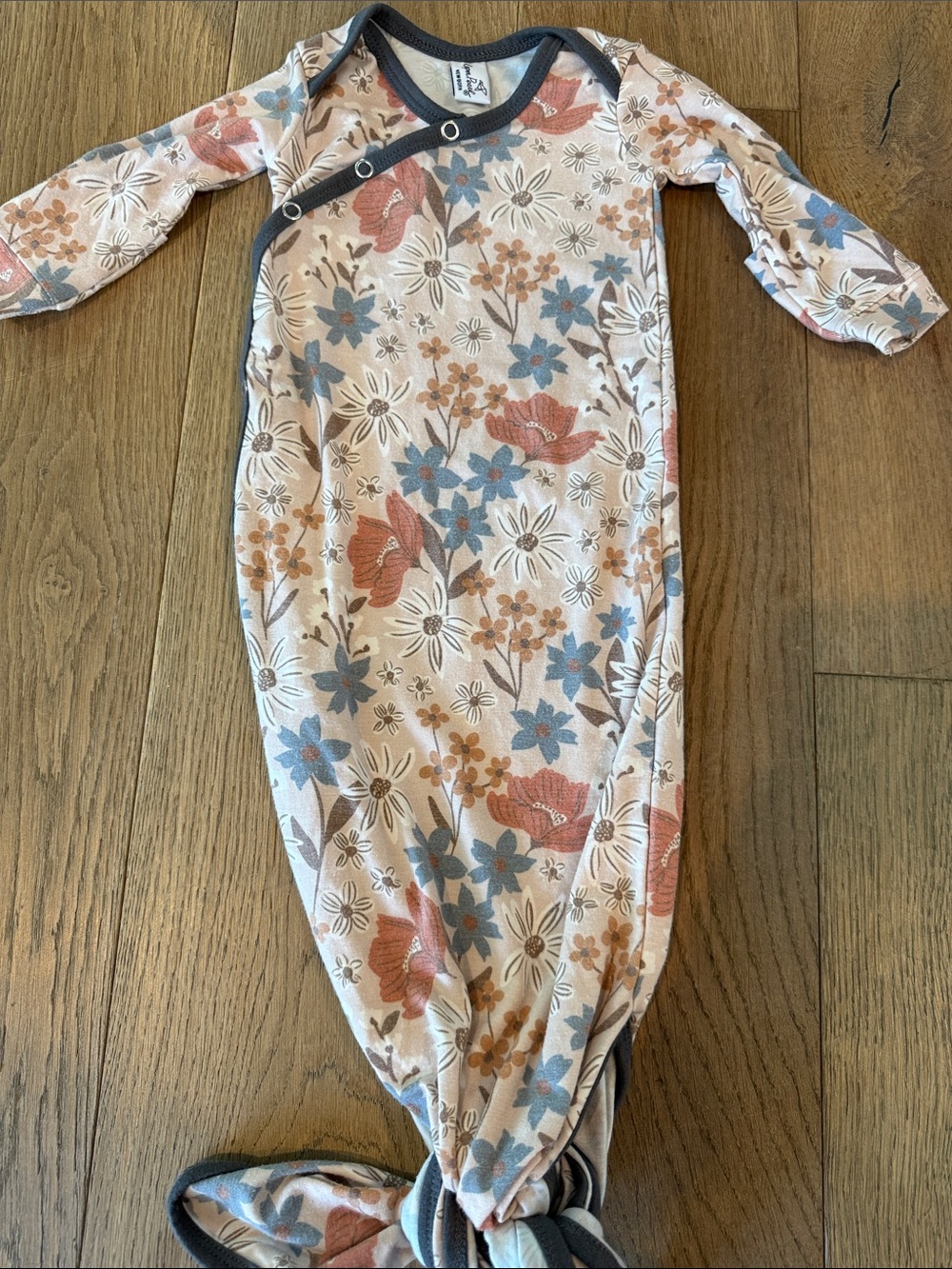 Copper Pearl Knotted Gown in Eden Floral